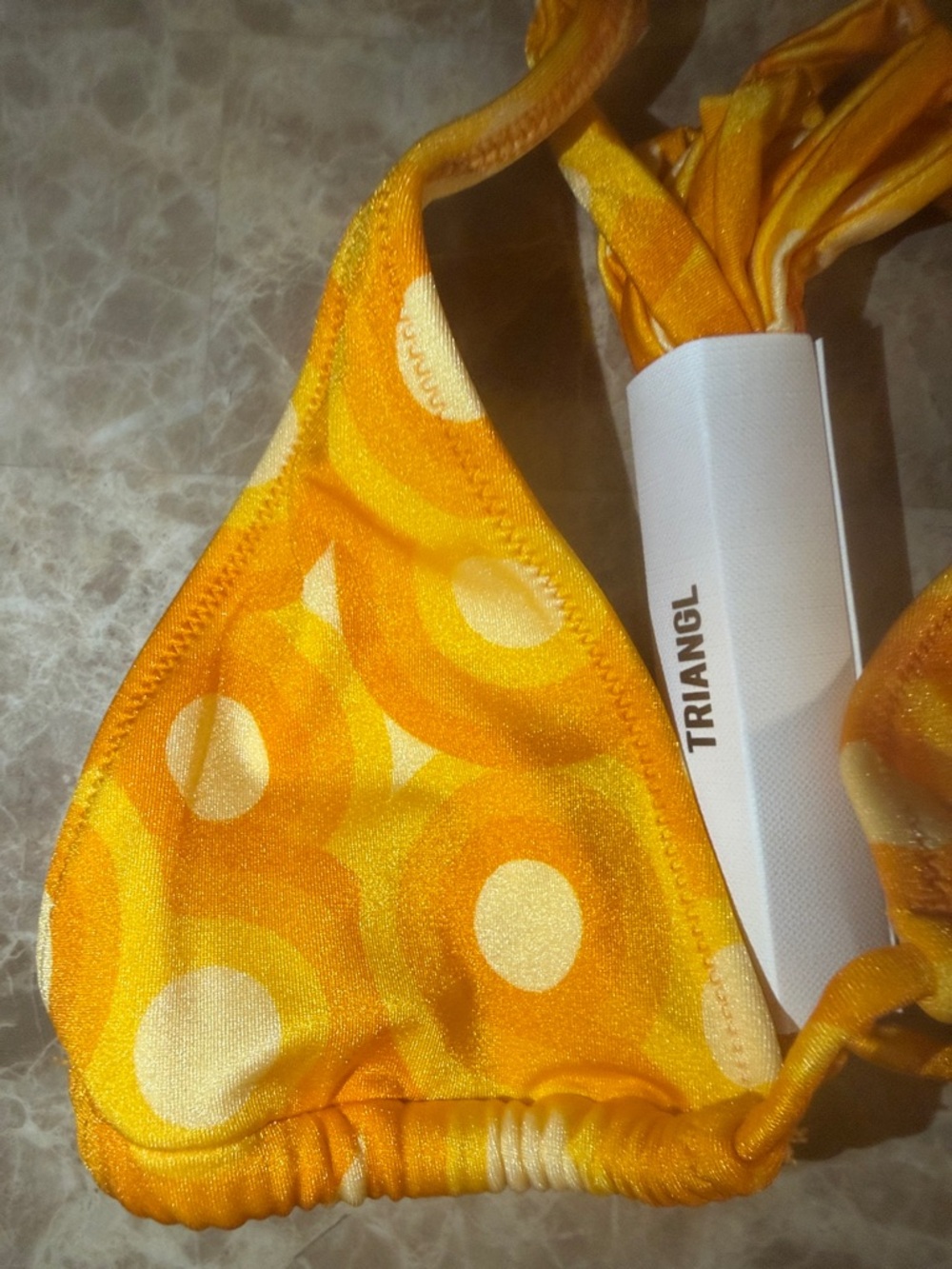 triangl swimwear Kids Orange Retro Circle Print Bikini Set - Picture 8 of 11